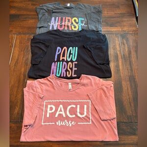 3 Nurse Graphic TShirts size L